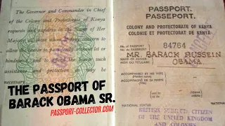 Passport History Collector: The Passport of Barack Obama Sr. from 1959