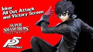 Joker All Out Attack & Victory Screen | Smash Ultimate VS Persona 5