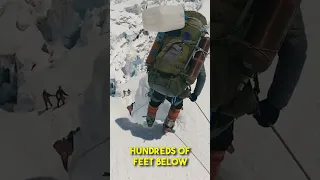 A Climbers HORRIBLE Fall into a Crevasse #shorts