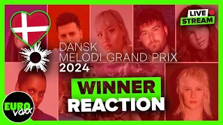 DANSK MELODI GRAND PRIX 2024: WINNER AND RESULTS REACTION // Denmark Eurovision 2024