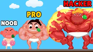 NOOB vs PRO vs HACKER in Muscle Boy