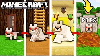 ŻYCIE WILKA I PSA W MINECRAFT || OD NARODZIN DO ŚMIERCI