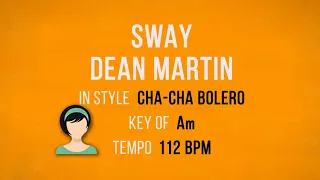 Sway - Dean Martin - Karaoke Female Backing Track