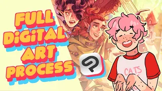 MY ENTIRE DIGITAL ART PROCESS | Clip Studio Paint Tutorial