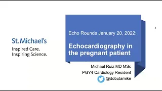 Echocardiography in the Pregnant Patient