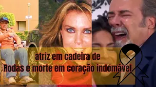 Atriz Sabine moussier em cadeiras em Cadeiras de Rodas e Morte de Ator de Coração indomável