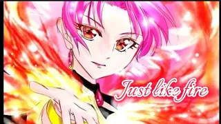 Go Princess Precure AMV - Towa/Cure Scarlet Just like Fire 》Happy Late birthday cure scarlet 《