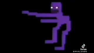 purple guy daces to anime girl getting shot.