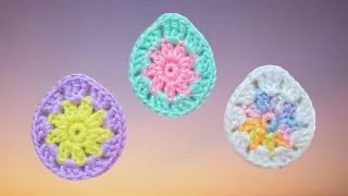 Crochet Easter Egg I Crochet Egg Applique I Crochet Easter Decorations