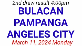 STL - BULACAN,PAMPANGA,ANGELES CITY March 11, 2024 2ND DRAW RESULT