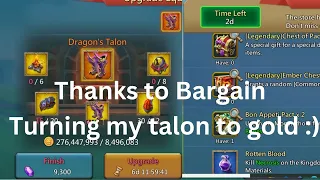 Turning my " DRAGONS TALEN " To gold ! lord's mobile thanks to igg