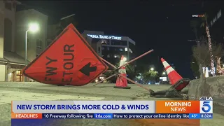 New round of storms brings more cold weather, strong winds to SoCal