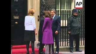 French president and wife leave Windsor; Brown receives them at Downing St