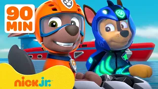 PAW Patrol's Daring Water Rescues! w/ Zuma & Chase 🏄‍♂️ 90 Minutes | Nick Jr.