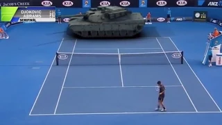 Man Plays Tennis Against WAR TANK? | What's Trending Now