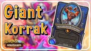 SO MUCH HEALTH with this Korrak comp!! | Hearthstone Mercenaries |