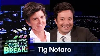 Tig Notaro and Jimmy Hug It Out During Commercial Break | The Tonight Show Starring Jimmy Fallon