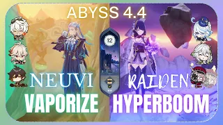 SPIRAL ABYSS 4.4 Neuvillette Vaporize + Raiden Hyperbloom FLOOR 12 9