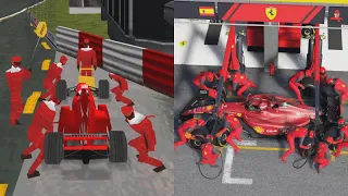 Evolution of Pit Stops in F1 Racing Games (1996 - 2024)