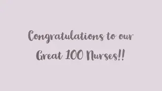 Congratulations to Atrium Health's Great 100 Nurses
