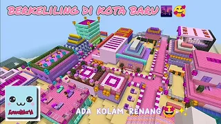 Drama KawaiiWorld Minecraft | 🇮🇩vlog kota baru🌆♥️"ada kolam renang juga🥰"#minecraft