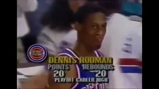 Dennis Rodman's Best Playoff Game as a Piston (vs. Bulls, 1990)
