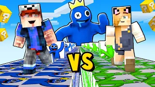 SZALONY WYŚCIG - RAINBOW FRIENDS LUCKY BLOCKI w Minecraft | Vito vs Bella