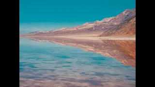 Rare lake at Badwater Basin, Death Valley National Park, California.  January 2024