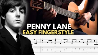 Penny Lane Easy Fingerstyle Tab For Beginners - The Beatles