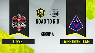 CS:GO - forZe vs. Winstrike Team [Nuke] Map 2 - ESL One: Road to Rio - Group A - CIS