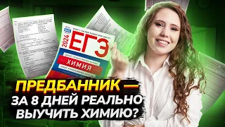 Слив Предбанника по химии ЕГЭ | Как выучить химию за 8 дней?