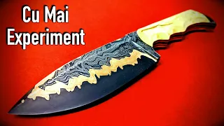 Forging a Copper Damascus Cu Mai Knife