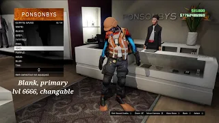 GTA V Primary Fits, lvl 6666 changable blank