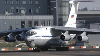 IL-76 great spool up engine sound on taxi