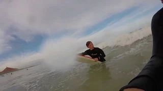 Boogie boarding at Muizenberg!