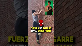 😳Spider-Man De La Vida REAL (Fuerza De Agarre NIVEL ARÁCNIDO) 🕷️🕸️ #spiderman #fitness #gym