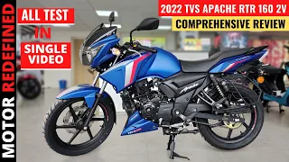 2022 TVS Apache RTR 160 2V BS6 : Top Speed, Real Life Test, Ride & User Review | Motor Redefined