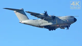 'German Air Force 631'  Airbus A400M (54+14) low approach at Eindhoven Air Base