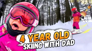 Toddler Skiing 4 Years Old | Father Daughter Bond