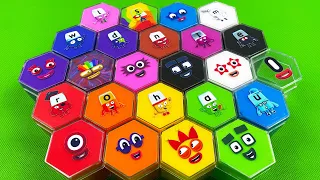 Numberblocks & Alphablocks   Looking For All Slime Coloring! Satisfying Slime Video, ASMR