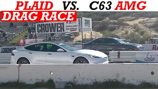 2021 Tesla Model S Plaid vs. 2010 Mercedes C63 AMG