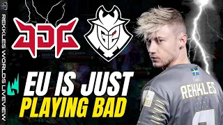 WHO WAS THE PROBLEM? | Rekkles | G2 vs JDG Worlds Groups W2 D2