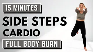 🔥15 Min SIDE STEPS CARDIO🔥LOW IMPACT CARDIO for WEIGHT LOSS🔥KNEE FRIENDLY🔥NO JUMPING🔥