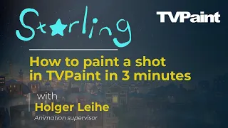 Starling short - How to paint a shot in TVPaint in 3 min