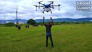 10 litres agriculture drone landing practice #SUNNY