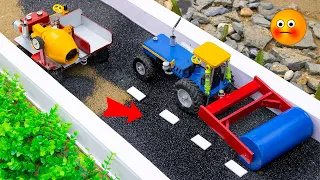 diy tractor Modern Asphalt Road Construction Technology #2 | how to show for cow | @Sun Farming