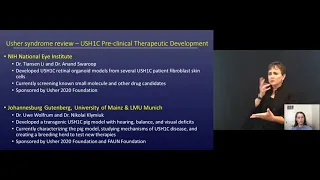 Usher Syndrome Review and USH1C Research Update, Jennifer J. Lentz, PhD (with ASL)