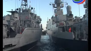 На морских полигонах проходят учения сил Черноморского флота и Каспийской флотилии