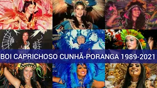 Cunhã-Poranga Boi Caprichoso 1989 a 2021