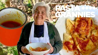 Enjoy 90 yr old Eleonora's saffron & potato ravioli from Sardinia! | Pasta Grannies